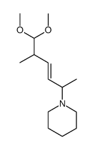 (E)-1-(6,6-dimethoxy-5-methylhex-3-en-2-yl)piperidine Structure