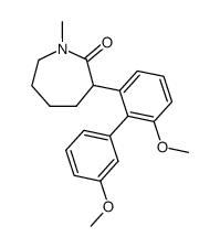 3-(3',6-dimethoxy-2-biphenyl)hexahydro-1-methyl[2H]azepin-2-one结构式