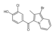 (1-bromo-2-methylindolizin-3-yl)-(3-chloro-4-hydroxyphenyl)methanone结构式