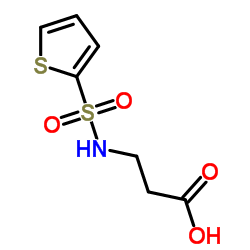 3-[(THIEN-2-YLSULFONYL)AMINO]PROPANOIC ACID结构式