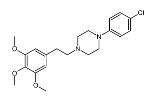 Piperazine, 1-(4-chlorophenyl)-4-(2-(3,4,5-trimethoxyphenyl)ethyl)- Structure