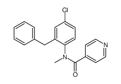 N-(2-benzyl-4-chlorophenyl)-N-methylpyridine-4-carboxamide结构式