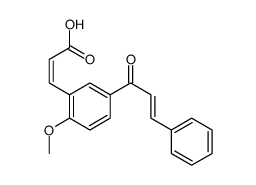 (E,E)-3-(2-Methoxy-5-(1-oxo-3-phenyl-2-propenyl)phenyl)-2-propenoic ac id Structure