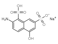 sodium hydrogen 2-amino-5-hydroxynaphthalene-1,7-disulphonate结构式