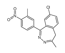 8-chloro-4-methyl-1-(3-methyl-4-nitrophenyl)-5H-2,3-benzodiazepine Structure