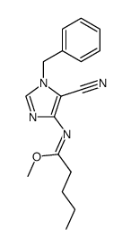 1-benzyl-5-cyano-4-((1-methoxypentylene)amino)imidazole Structure