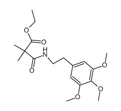 ethyl N-(3,4,5-trimethoxyphenethyl)-2,2-dimethylmalonamate Structure