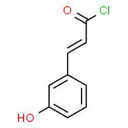 2-Propenoyl chloride, 3-(3-hydroxyphenyl)-, (2E)-结构式