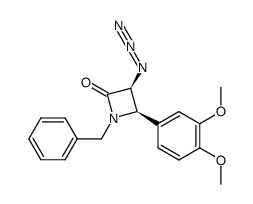 (3S,4R)-3-azido-1-benzyl-4-(3,4-dimethoxyphenyl)azetidin-2-one Structure