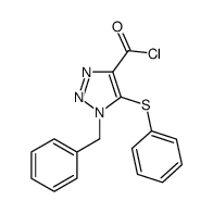 1-benzyl-5-phenylsulfanyltriazole-4-carbonyl chloride结构式