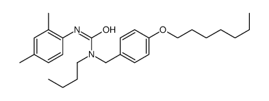 1-butyl-3-(2,4-dimethylphenyl)-1-[(4-heptoxyphenyl)methyl]urea Structure