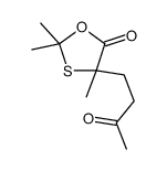 2,2,4-trimethyl-4-(3-oxobutyl)-1,3-oxathiolan-5-one结构式