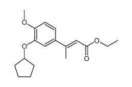 (E)-ethyl 3-(3-(cyclopentyloxy)-4-methoxyphenyl)but-2-enoate结构式