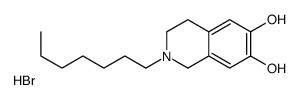 2-Heptyl-1,2,3,4-tetrahydro-6,7-isoquinolinediol hydrobromide (1: 1)结构式