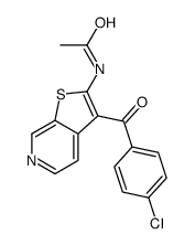 N-[3-(4-chlorobenzoyl)thieno[2,3-c]pyridin-2-yl]acetamide Structure