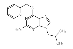 9-(2-methylpropyl)-6-(pyridin-2-ylmethylsulfanyl)purin-2-amine Structure