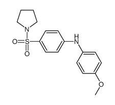 4-methoxy-N-(4-pyrrolidin-1-ylsulfonylphenyl)aniline结构式