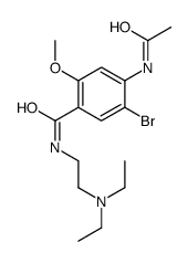 4-(acetylamino)-5-bromo-N-[2-(diethylamino)ethyl]-2-methoxybenzamide structure