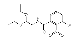 (N-(3-hydroxy-2-nitrobenzoyl)amino)acetaldehyde diethyl acetal结构式