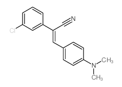 2-(3-chlorophenyl)-3-(4-dimethylaminophenyl)prop-2-enenitrile结构式