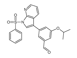 3-Isopropoxy-5-[1-(phenylsulfonyl)-1H-pyrrolo[2,3-b]pyridin-3-yl] benzaldehyde Structure