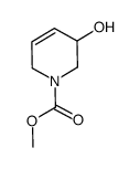 (+/-)-N-methoxycarbonyl-5-hydroxy-3-piperidene结构式