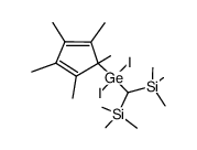 [bis(trimethylsilyl)methyl]diiodo(pentamethylcyclopentadienyl)germane Structure