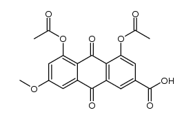 4,5-diacetoxy-7-methoxy-9,10-dioxo-9,10-dihydro-anthracene-2-carboxylic acid Structure