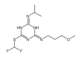 6-(difluoromethylsulfanyl)-4-N-(3-methoxypropyl)-2-N-propan-2-yl-1,3,5-triazine-2,4-diamine结构式