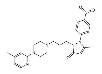 5-methyl-2-[3-[4-(4-methylpyridin-2-yl)piperazin-1-yl]propyl]-1-(4-nitrophenyl)pyrazol-3-one Structure