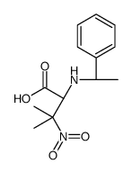 (S)-3-methyl-3-nitro-2-((S)-1-phenylethylamino)butanoic acid Structure