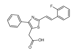 2-[2-[(E)-2-(2-fluorophenyl)ethenyl]-4-phenyl-1,3-thiazol-5-yl]acetic acid Structure