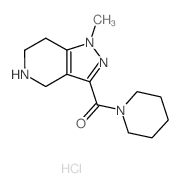 1-Methyl-3-(piperidin-1-ylcarbonyl)-4,5,6,7-tetra-hydro-1H-pyrazolo[4,3-c]pyridine hydrochloride结构式