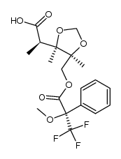 (2'R,2S,3R,4S)-5-[2'-methoxy-2'-(trifluoromethyl)phenylacetoxy]-2,3,4-trimethyl-3,4-methylenedioxypentanoic acid Structure