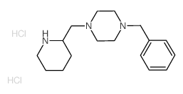 1-Benzyl-4-(2-piperidinylmethyl)piperazine dihydrochloride Structure