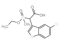 2-(5-CHLOROBENZO[B]THIOPHEN-3-YL)-2-(ETHOXY(METHYL)PHOSPHORYL)ACETIC ACID结构式