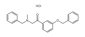 3'-benzyloxy-2-(N-benzyl-N-methyl)aminoacetophenone hydrochloride Structure