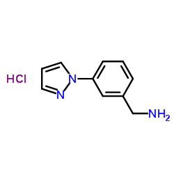 Benzenemethanamine, 3-(1H-pyrazol-1-yl)-, hydrochloride (1:1)结构式