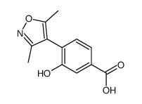 4-(3,5-dimethyl-1,2-oxazol-4-yl)-3-hydroxybenzoic acid结构式