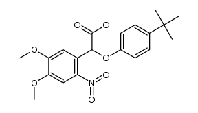 2-(4-(t-butyl)phenoxy)-2-(4,5-dimethoxy-2-nitrophenyl)acetic acid结构式