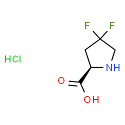 (2R)-4,4-二氟吡咯烷-2-羧酸盐酸盐结构式