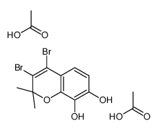 acetic acid,3,4-dibromo-2,2-dimethylchromene-7,8-diol Structure