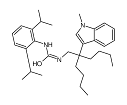 1-[2-butyl-2-(1-methylindol-3-yl)hexyl]-3-[2,6-di(propan-2-yl)phenyl]urea Structure