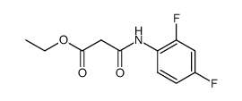 ethyl 3-[(2,4-difluorophenyl)amino]-3-oxopropanoate结构式