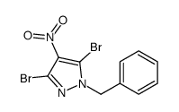 1-benzyl-3,5-dibromo-4-nitro-1H-pyrazole结构式