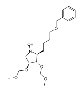 (2S,3S,4S)-1-Hydroxy-2-(4-(benzyloxy)butyl)-3,4-bis(methoxymethoxy)pyrrolidine结构式