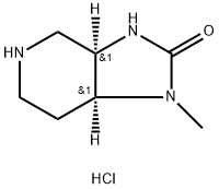 rac-(3aR,7aS)-1-methyl-octahydro-1H-imidazolidino[4,5-c]pyridin-2-one hydrochloride Structure
