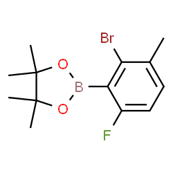 2-Bromo-6-fluoro-3-methylphenylboronic acid pinacol ester结构式