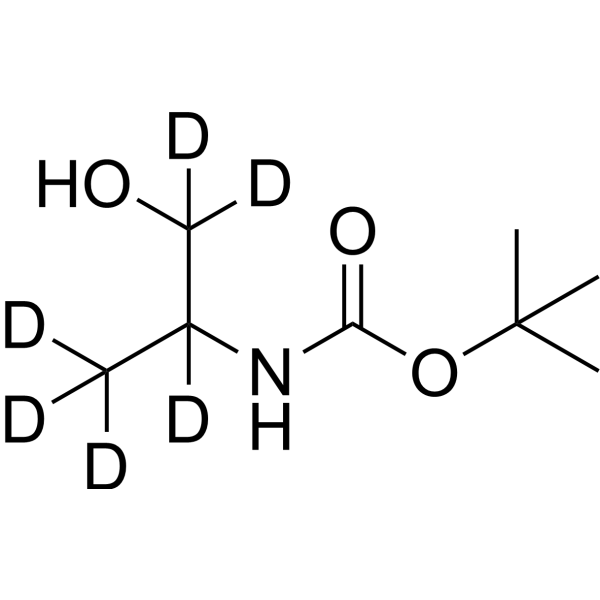 tert-Butyl (1-hydroxypropan-2-yl)carbamate-d6结构式