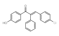 2-Propen-1-one,3-(4-chlorophenyl)-1-(4-hydroxyphenyl)-2-phenyl- structure